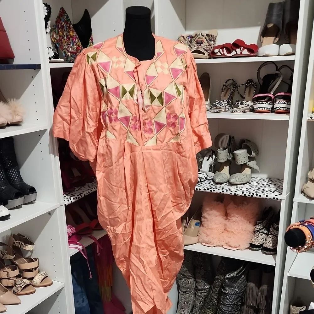 Orange Ruffled Asymmetrical Flutter Sleeve Dress